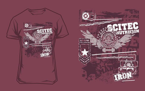 Scitec Nutrition T-Shirt Made of Iron Burgundy