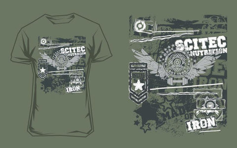 Scitec Nutrition T-Shirt Made of Iron Green