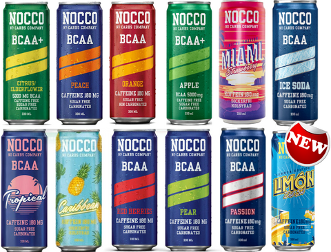 Nocco BCAA Drink Sugar Free  12 and 24 packs